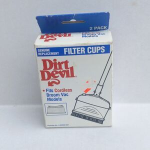 Vtg Dirt Devil OEM Replacement Filter Cups-Cordless Broom Vac Models-1996-NEW